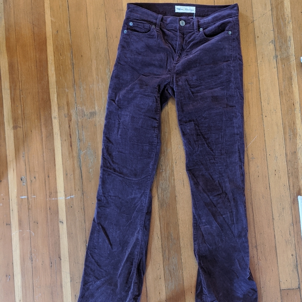 GAP Corduroy Perfect Boot in Plum